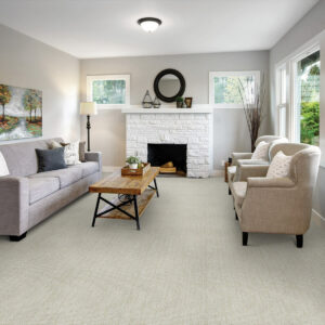 cream colored carpet in living room | Select Floors