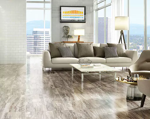 tile floor in living room | Select Floors